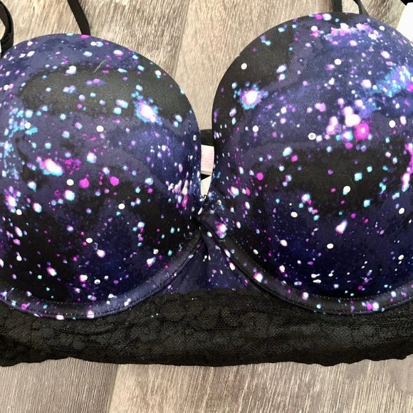 NWT Victoria's Secret VS PINK 34D Galaxy Multi Way Bustier Bra with Lace - Picture 2 of 12
